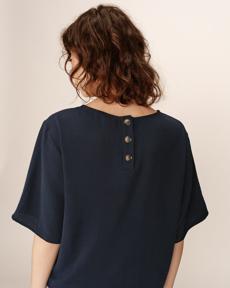 Grace &amp; Mila - Top PAPRIKA - Navy - Boutique Adam &amp; Eve marque canadienne, marque québécoise