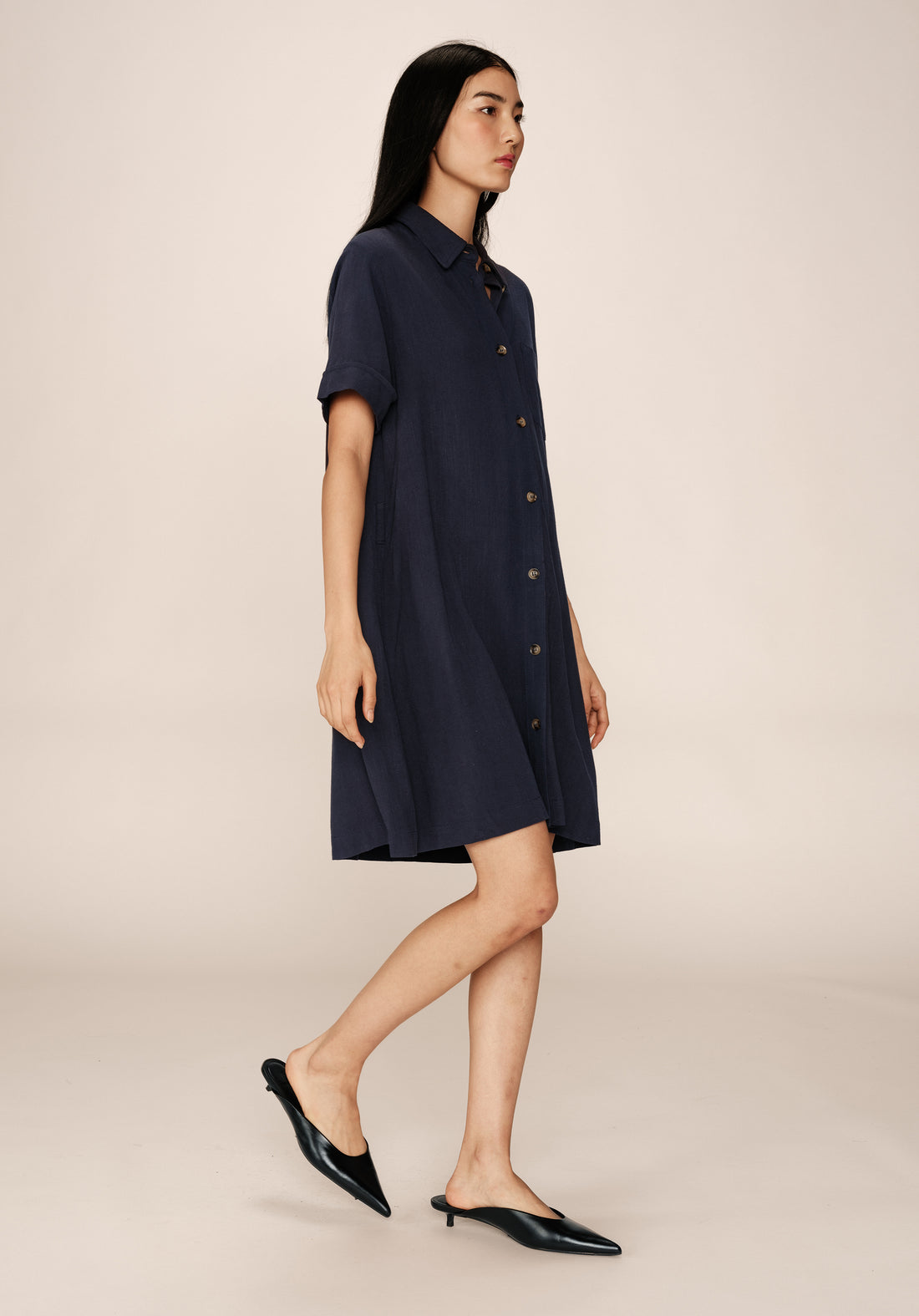 Grace &amp; Mila - Dress PAQUITA - Navy - Boutique Adam &amp; Eve marque canadienne, marque québécoise