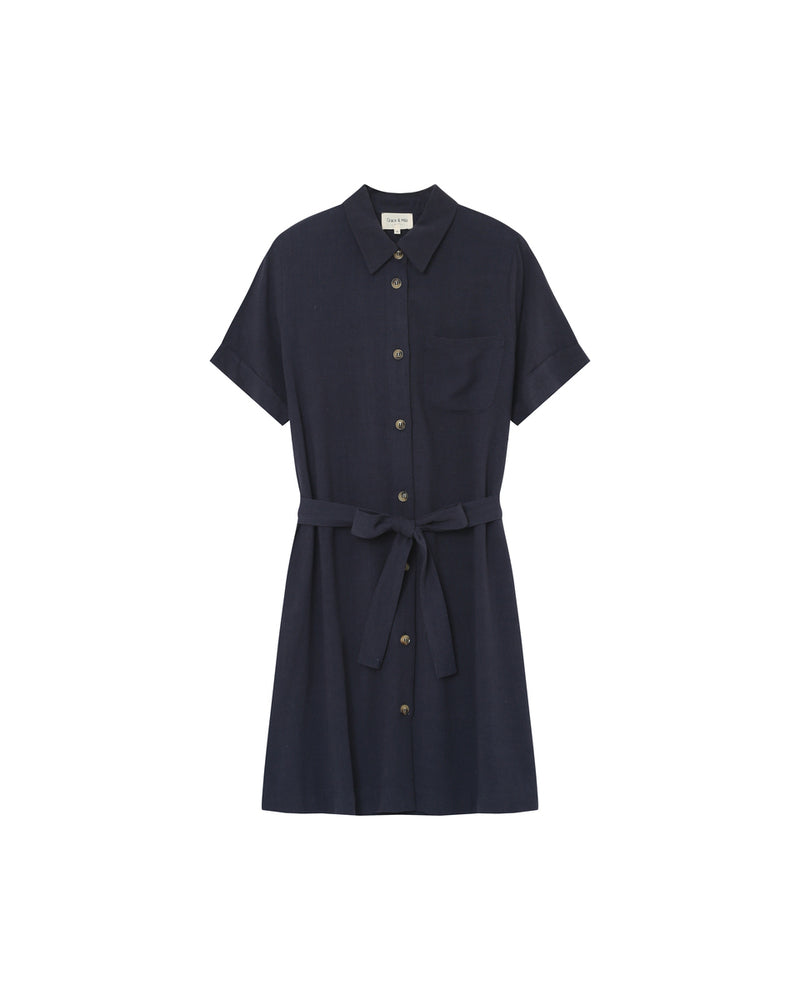 Grace &amp; Mila - Dress PAQUITA - Navy - Boutique Adam &amp; Eve marque canadienne, marque québécoise