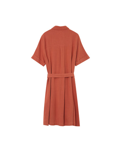 Grace &amp; Mila - Dress PAQUITA - Terracotta - Boutique Adam &amp; Eve marque canadienne, marque québécoise
