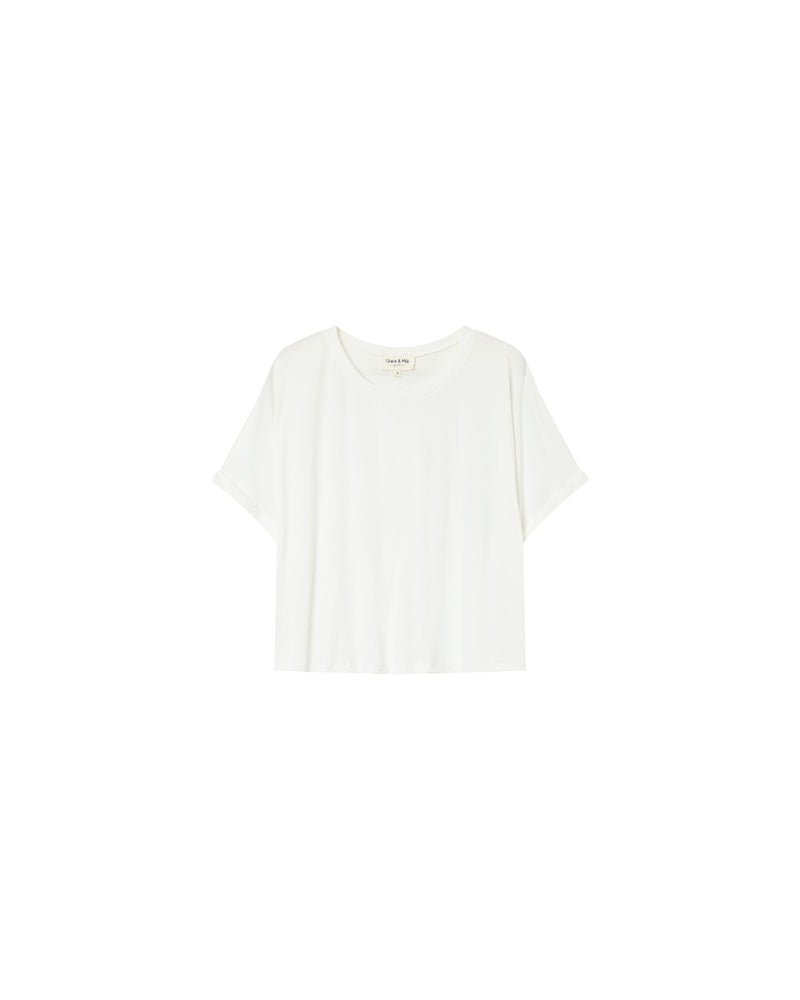 Grace &amp; Mila - T-shirt PARMA - Offwhite - Boutique Adam &amp; Eve marque canadienne, marque québécoise