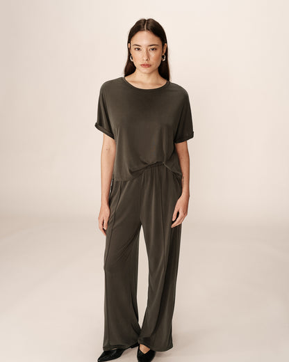 Grace &amp; Mila - T-shirt PARMA - Khaki - Boutique Adam &amp; Eve marque canadienne, marque québécoise