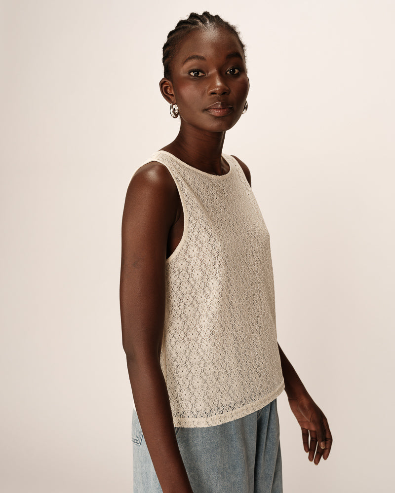 Grace &amp; Mila - Top PASSIONNEE - Offwhite - Boutique Adam &amp; Eve marque canadienne, marque québécoise
