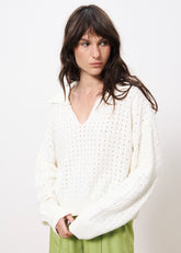 Frnch Sweater PAULIA - off white - Boutique Adam & Eve marque canadienne, marque québécoise