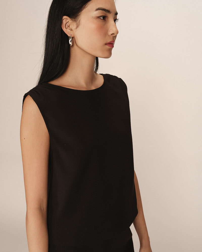 Grace &amp; Mila - Top PAUME - Black - Boutique Adam &amp; Eve marque canadienne, marque québécoise