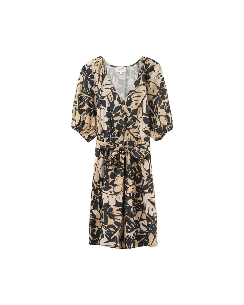 Grace &amp; Mila - Dress PAVANE - Navy - Boutique Adam &amp; Eve marque canadienne, marque québécoise