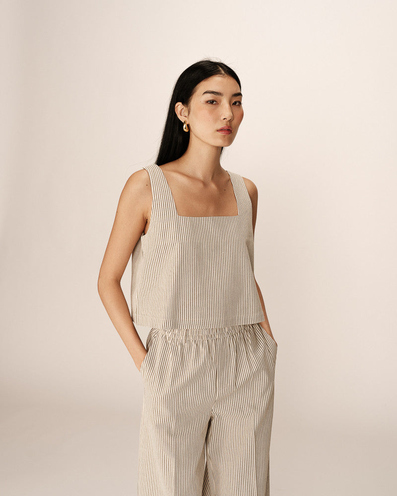 Grace &amp; Mila - Top PEANUT - Offwhite - Boutique Adam &amp; Eve marque canadienne, marque québécoise