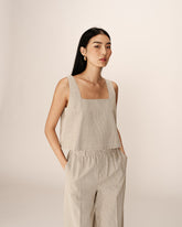 Grace & Mila - Top PEANUT - Offwhite - Boutique Adam & Eve marque canadienne, marque québécoise