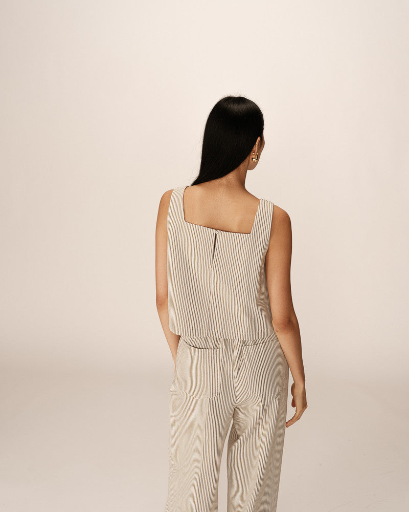 Grace &amp; Mila - Top PEANUT - Offwhite - Boutique Adam &amp; Eve marque canadienne, marque québécoise