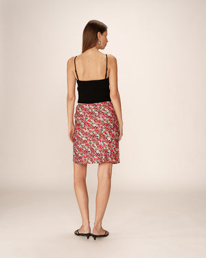 Grace & Mila - Skirt PEARL - Red - Boutique Adam & Eve marque canadienne, marque québécoise