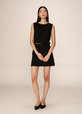 Grace & Mila - Skirt Pekin - Black - Boutique Adam & Eve marque canadienne, marque québécoise