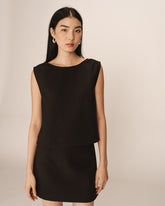 Grace & Mila - Skirt Pekin - Black - Boutique Adam & Eve marque canadienne, marque québécoise