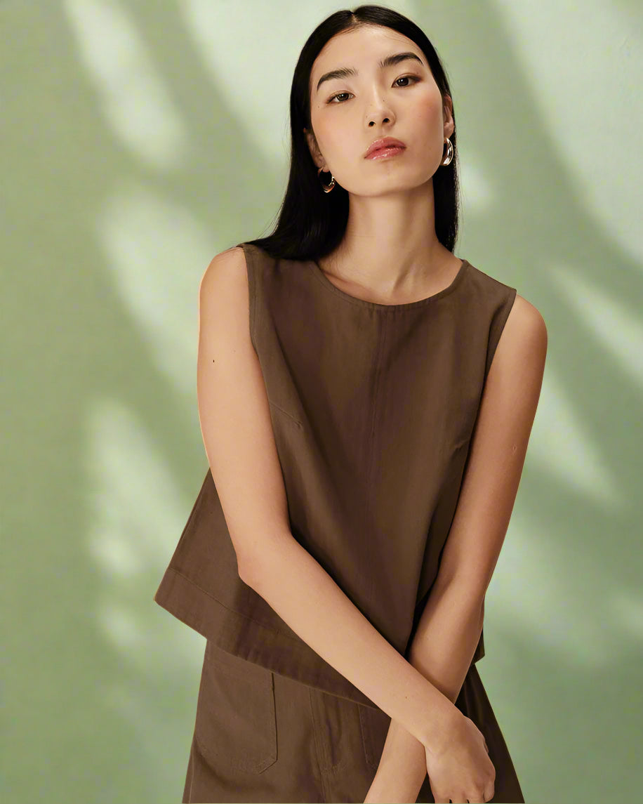 Grace &amp; Mila - Top PEPINO - Khaki - Boutique Adam &amp; Eve marque canadienne, marque québécoise