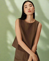 Grace & Mila - Top PEPINO - Khaki - Boutique Adam & Eve marque canadienne, marque québécoise