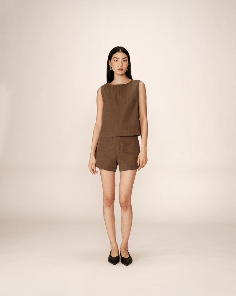 Grace &amp; Mila - Top PEPINO - Khaki - Boutique Adam &amp; Eve marque canadienne, marque québécoise