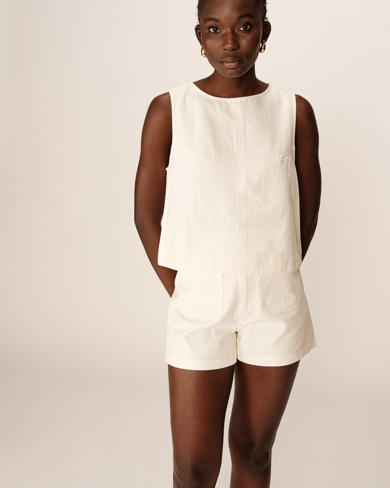 Grace &amp; Mila - Top PEPINO - Off white - Boutique Adam &amp; Eve marque canadienne, marque québécoise