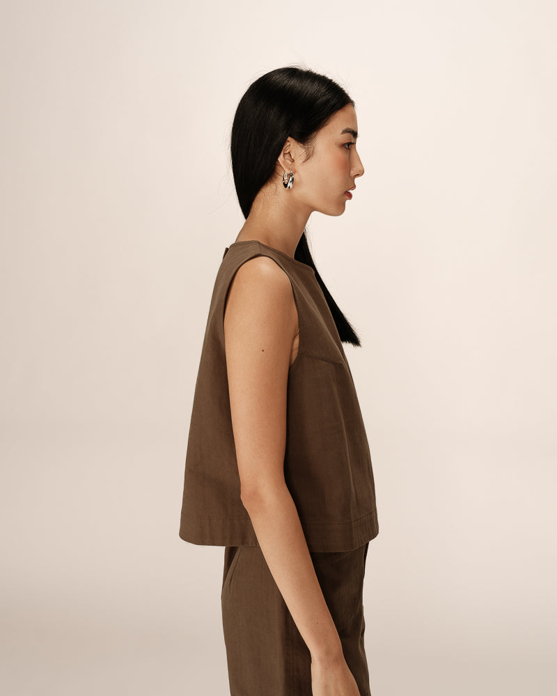 Grace &amp; Mila - Top PEPINO - Khaki - Boutique Adam &amp; Eve marque canadienne, marque québécoise