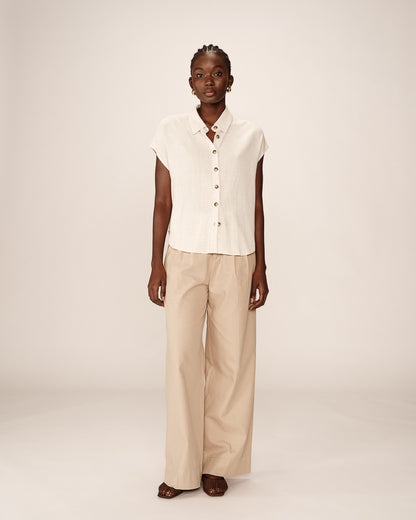 Grace &amp; Mila - Blouse PEREZ - Off white - Boutique Adam &amp; Eve marque canadienne, marque québécoise