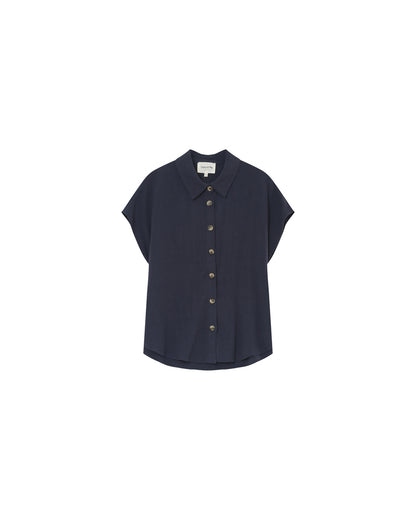 Grace &amp; Mila - Blouse PEREZ - Navy - Boutique Adam &amp; Eve marque canadienne, marque québécoise