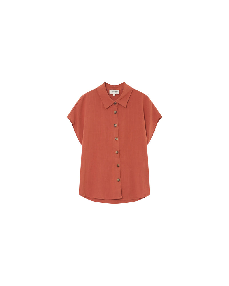 Grace &amp; Mila - Blouse PEREZ - Terracotta - Boutique Adam &amp; Eve marque canadienne, marque québécoise