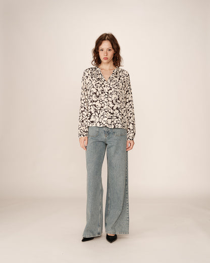 Grace &amp; Mila - Blouse PERRONE - Floral - Boutique Adam &amp; Eve marque canadienne, marque québécoise