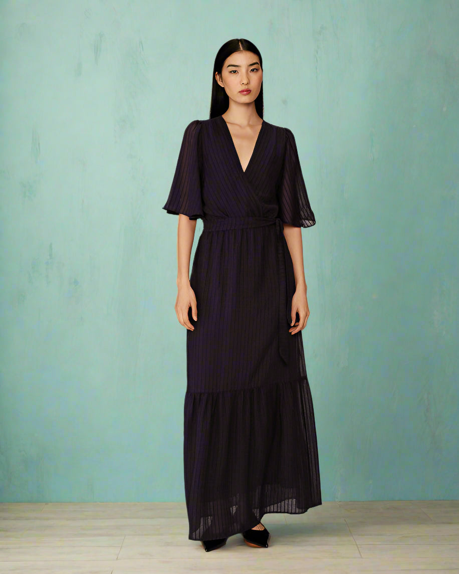 Grace &amp; Mila - Dress PERSE - Navy - Boutique Adam &amp; Eve marque canadienne, marque québécoise