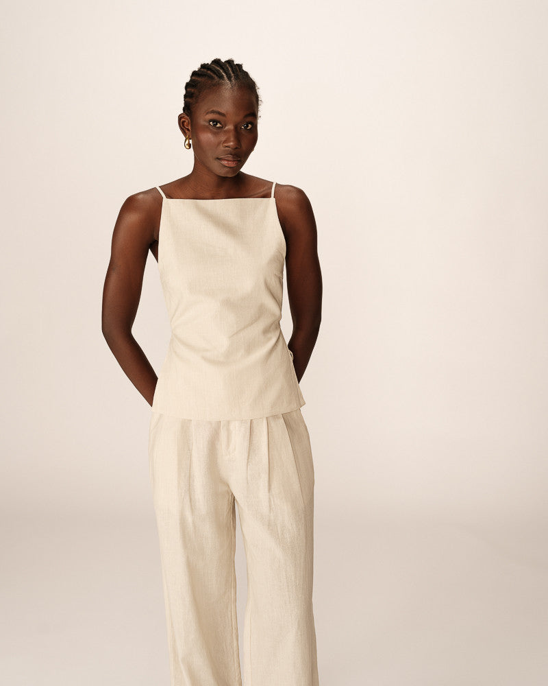 Grace &amp; Mila - Top PESTO - Off white - Boutique Adam &amp; Eve marque canadienne, marque québécoise