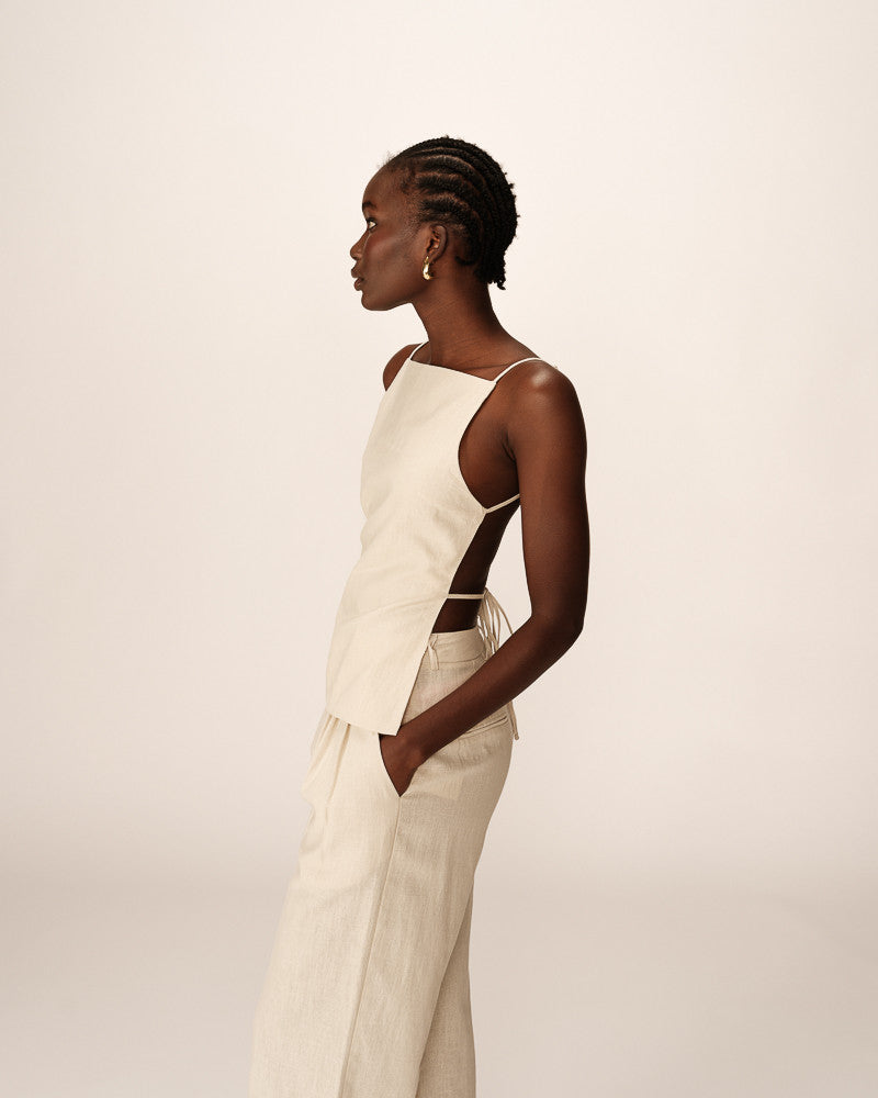 Grace &amp; Mila - Top PESTO - Off white - Boutique Adam &amp; Eve marque canadienne, marque québécoise