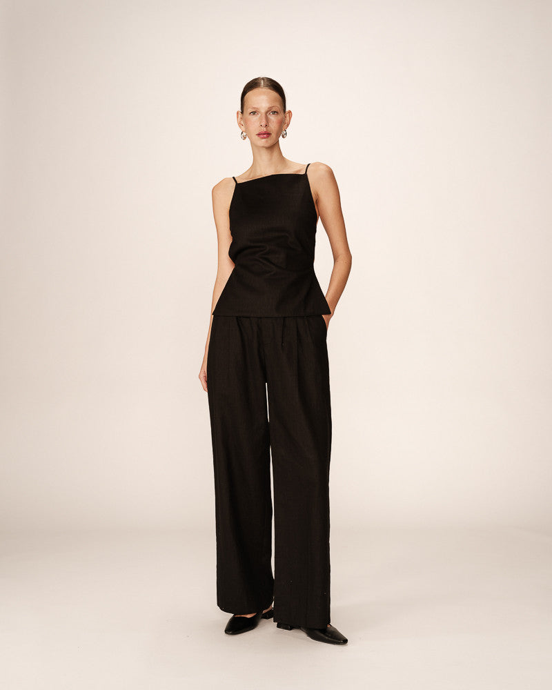 Grace &amp; Mila - Top PESTO - Black - Boutique Adam &amp; Eve marque canadienne, marque québécoise