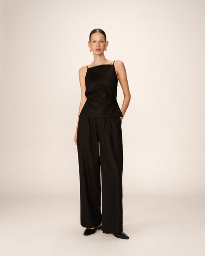 Grace &amp; Mila - Top PESTO - Black - Boutique Adam &amp; Eve marque canadienne, marque québécoise