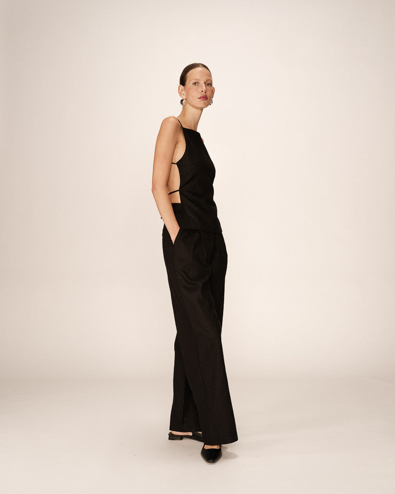 Grace &amp; Mila - Top PESTO - Black - Boutique Adam &amp; Eve marque canadienne, marque québécoise