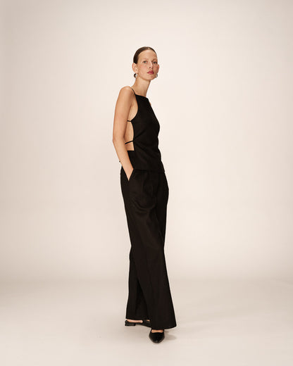 Grace &amp; Mila - Top PESTO - Black - Boutique Adam &amp; Eve marque canadienne, marque québécoise