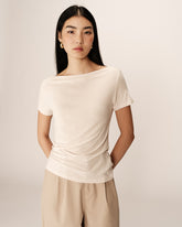 Grace & Mila - Top PILAR - Offwhite - Boutique Adam & Eve marque canadienne, marque québécoise