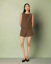 Grace & Mila - Shorts PINO - Khaki - Boutique Adam & Eve marque canadienne, marque québécoise