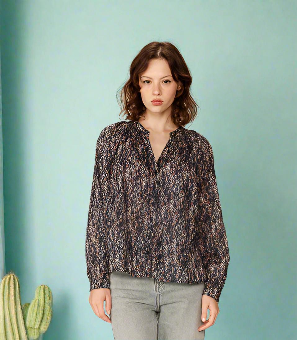 Grace &amp; Mila - Blouse PLATANE - Printed - Boutique Adam &amp; Eve marque canadienne, marque québécoise
