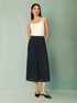 Grace & Mila - Skirt PLISSE - Navy - Boutique Adam & Eve marque canadienne, marque québécoise