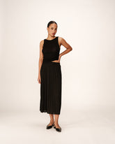 Grace & Mila - Skirt PLISSE - Black - Boutique Adam & Eve marque canadienne, marque québécoise