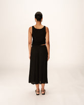Grace & Mila - Skirt PLISSE - Black - Boutique Adam & Eve marque canadienne, marque québécoise