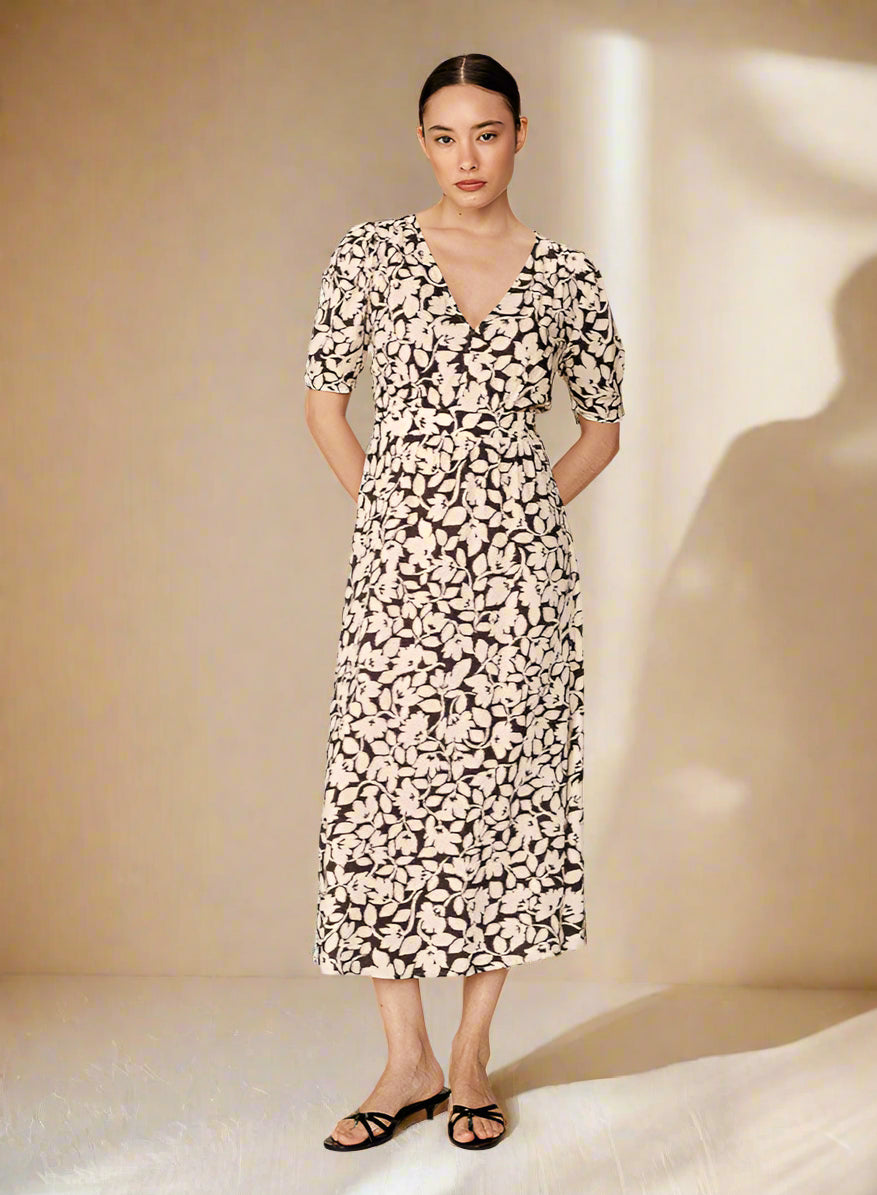 Grace &amp; Mila - Dress POLDIE - Floral - Boutique Adam &amp; Eve marque canadienne, marque québécoise