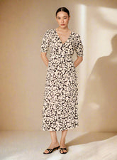 Grace & Mila - Dress POLDIE - Floral - Boutique Adam & Eve marque canadienne, marque québécoise
