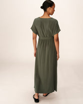 Grace & Mila - Dress POLLEN - Khaki - Boutique Adam & Eve marque canadienne, marque québécoise