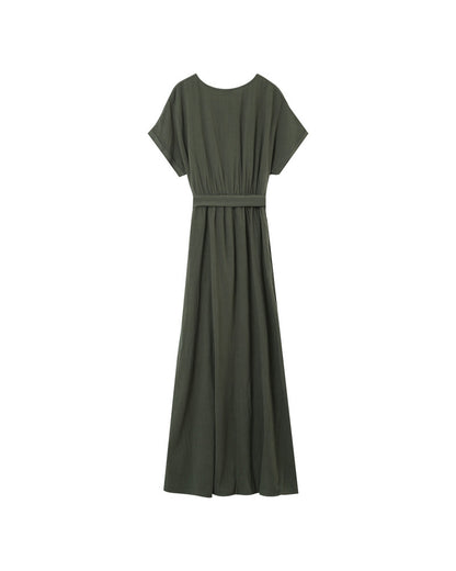 Grace &amp; Mila - Dress POLLEN - Khaki - Boutique Adam &amp; Eve marque canadienne, marque québécoise