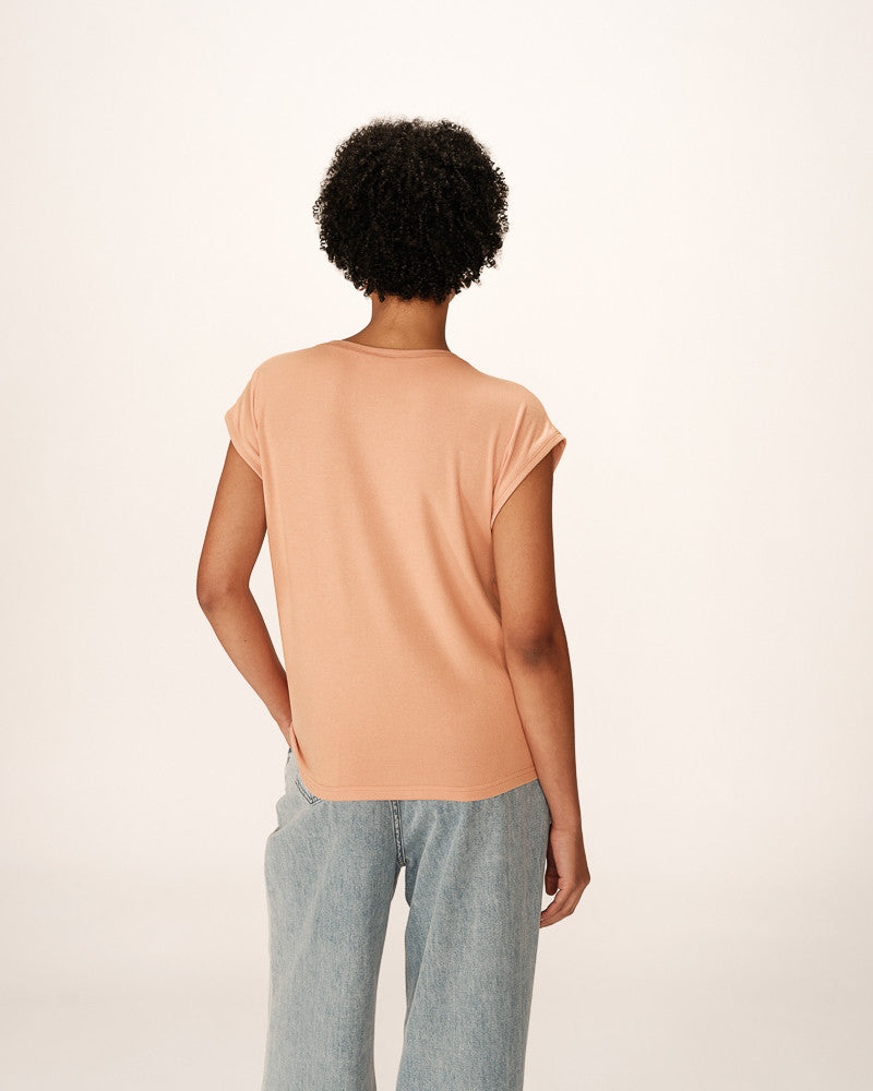 Grace &amp; Mila - T-shirt PROSPER - Orange - Boutique Adam &amp; Eve marque canadienne, marque québécoise