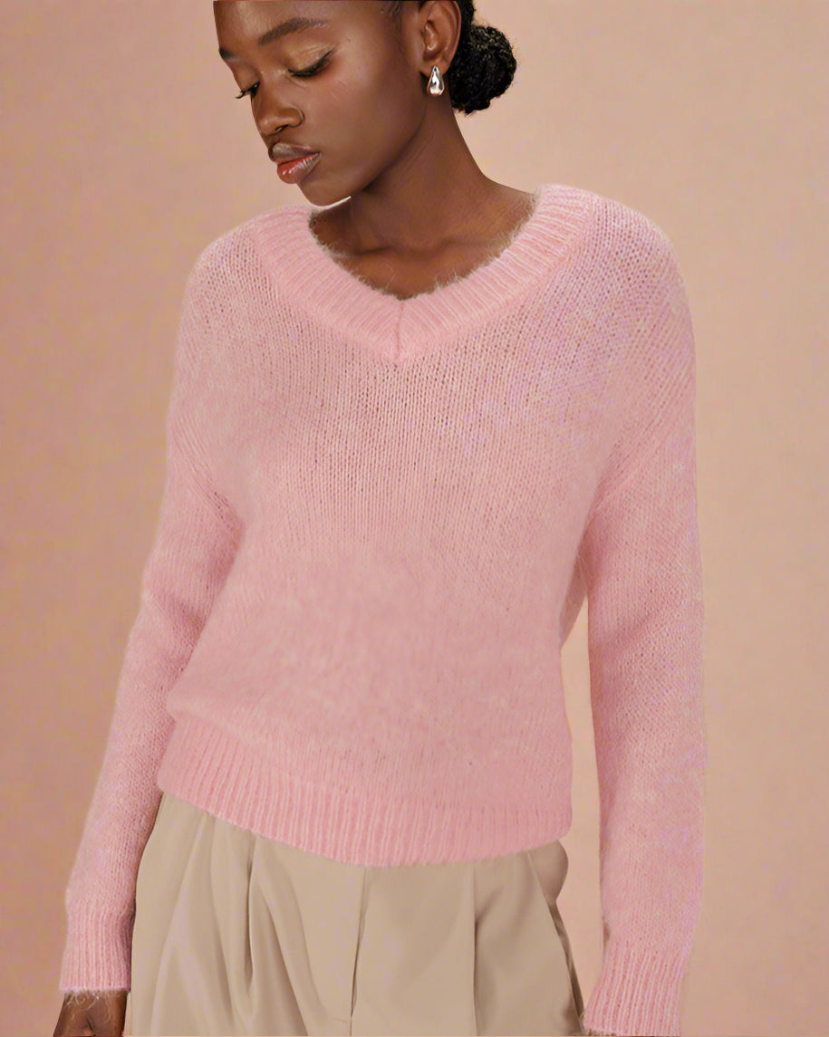 Grace &amp; Mila - Sweater SABADO - Pink - Boutique Adam &amp; Eve marque canadienne, marque québécoise