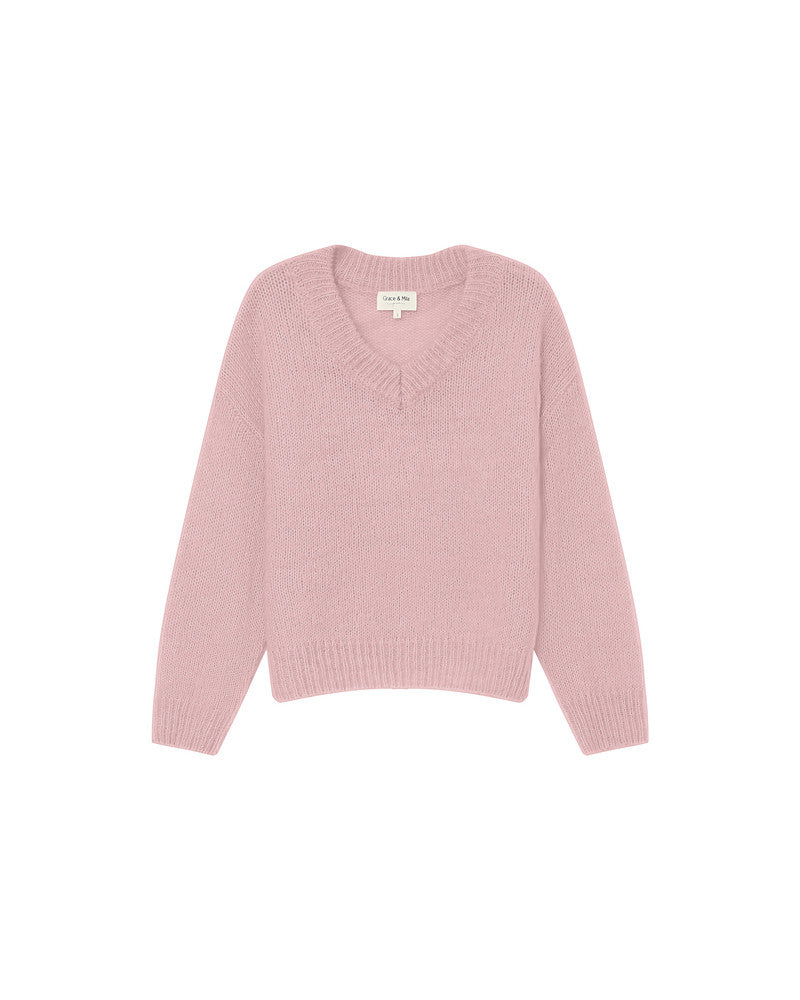 Grace &amp; Mila - Sweater SABADO - Pink - Boutique Adam &amp; Eve marque canadienne, marque québécoise