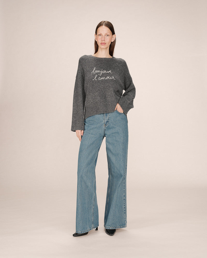Grace &amp; Mila - Sweater SAINTS - Grey - Boutique Adam &amp; Eve marque canadienne, marque québécoise