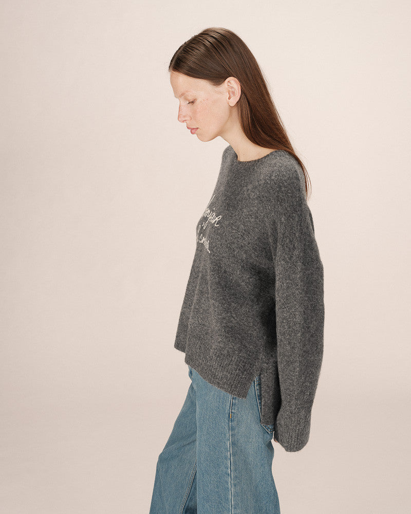 Grace &amp; Mila - Sweater SAINTS - Grey - Boutique Adam &amp; Eve marque canadienne, marque québécoise