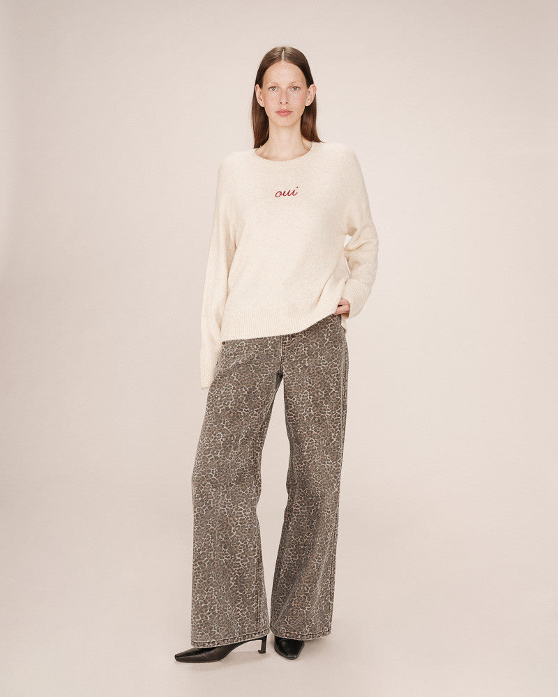 Grace &amp; Mila - Sweater SAINTS - Off white - Boutique Adam &amp; Eve marque canadienne, marque québécoise