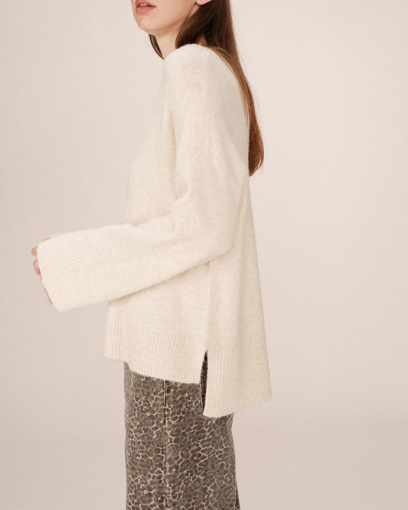 Grace &amp; Mila - Sweater SAINTS - Off white - Boutique Adam &amp; Eve marque canadienne, marque québécoise