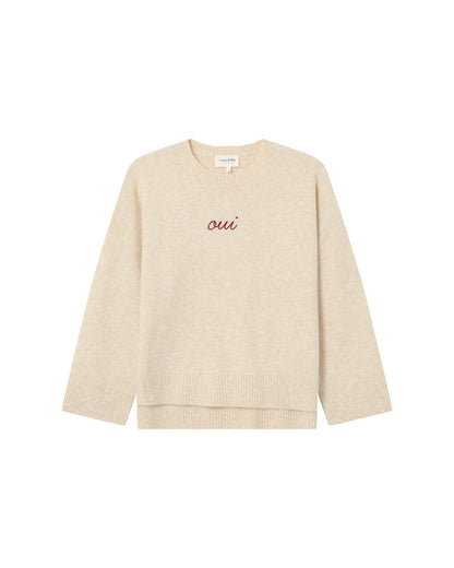 Grace &amp; Mila - Sweater SAINTS - Off white - Boutique Adam &amp; Eve marque canadienne, marque québécoise